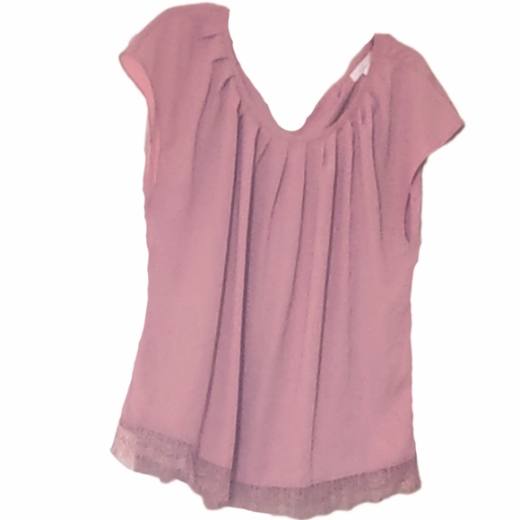 Mauve Pink Slit-Sleeve Blouse - Picture 7 of 13